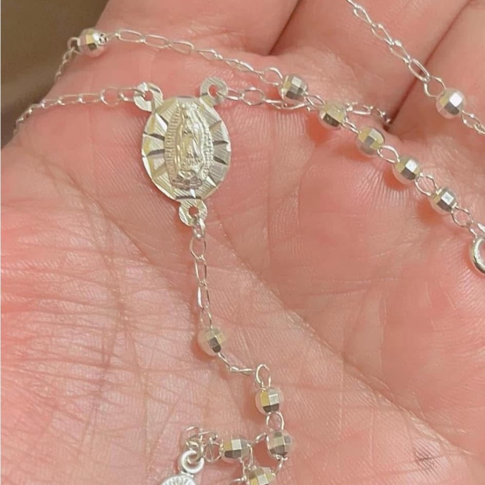 Silver rosary